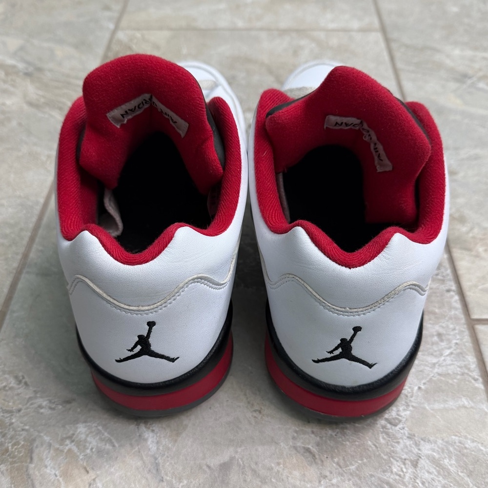 Air Jordan Retro 5 Low Fire Red Custom Men's Golf Shoes - Picture 3 of 7